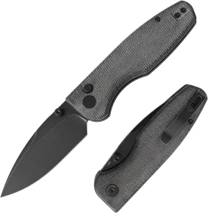 CMB Predator V3 Pocket Folding Knife for EDC with 3.42" Micarta Handle 14C28N Steel Blade Camping Hiking Knife with Pocket Clip for Men Women CMB-19 (CMB-19B)