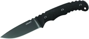 COAST® F402 4" Stainless Steel Blade Fixed Blade Knife, Sheath Included,Black