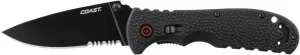 COAST RX350 Blade Assist Tactical Folding Knife with 3.625" Serrated Stainless Steel Blade
