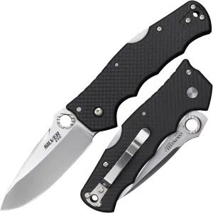Cold Steel Silver Eye Elite Spear Point 3.5" S35VN Blade 4.875" Carbon Fiber Handle Light Everyday Carry Pocket Folding Knife