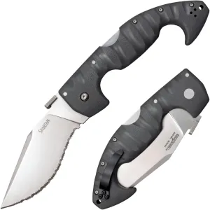 COLD STEEL Spartan 4.5 in Japanese AUS10A Blade Tactical Pocket Folding Knife w/Tri-Ad Lock and Griv-Ex Handle w/Steel Liners