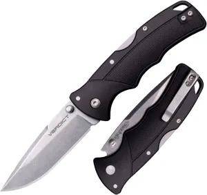 Cold Steel Verdict 3" 4116SS Spear Point Blade 4.25" GFN Handle Everyday Carry Tactical Folding Knife with Tri-Ad Locking Mechanism