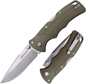 Cold Steel Verdict 3" 4116SS Spear Point Blade 4.25" GFN Handle Everyday Carry Tactical Folding Knife with Tri-Ad Locking Mechanism
