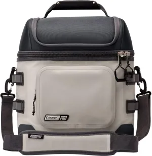 Coleman Pro Heavy-Duty Insulated Soft Portable Cooler Lunchbox 24 Can Capacity Durable for Rugged Outdoor Use Extra Storage Space Shoulder Strap & Easy-Pull Zippers