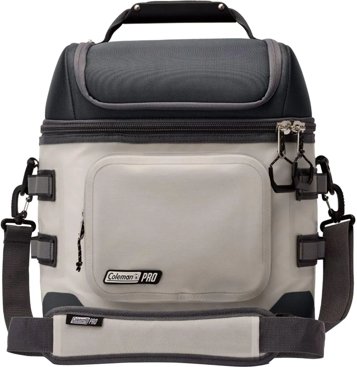 Coleman Pro Heavy-Duty Insulated Soft Portable Cooler Lunchbox 24 Can Capacity Durable for Rugged Outdoor Use Extra Storage Space Shoulder Strap & Easy-Pull Zippers