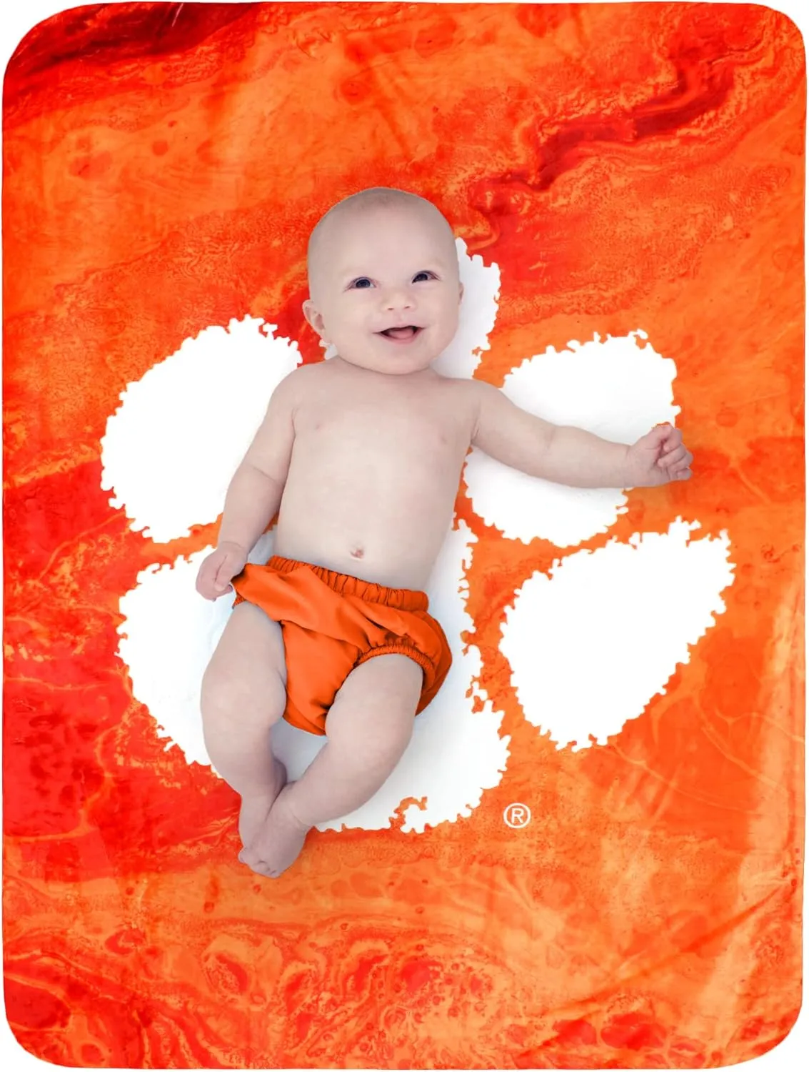College Covers Everything Comfy Clemson Tigers Color Swept Soft Throw Blanket, 30" x 40"