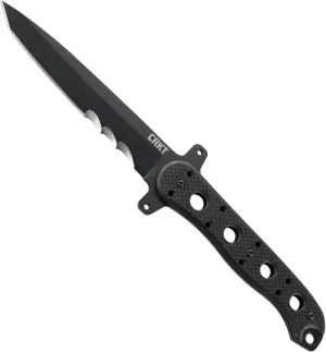 Columbia River Knife & Tool CRKT M16-13FX EDC Knife: Tanto Fixed Blade with Veff Serrations, G10 Handle with Hilt, Powder Coat Finish, Sheath