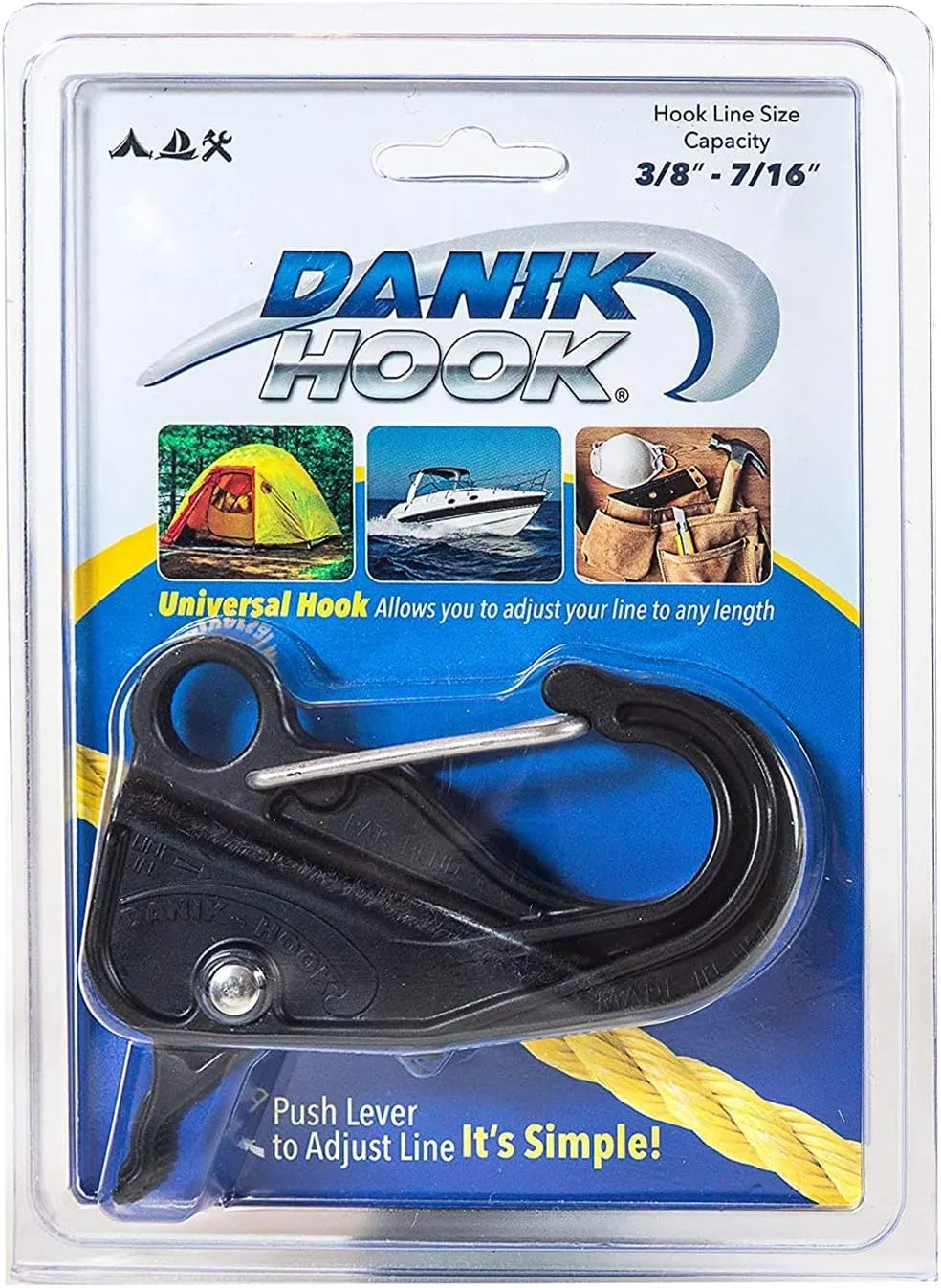 Composite Adjustable Anchor Hook (Made in USA) – Quick-Release, Knotless Marine Anchor System for Boats, Personal Watercraft & Outdoor Use – Holds up to 500 lb (Line Not Included)