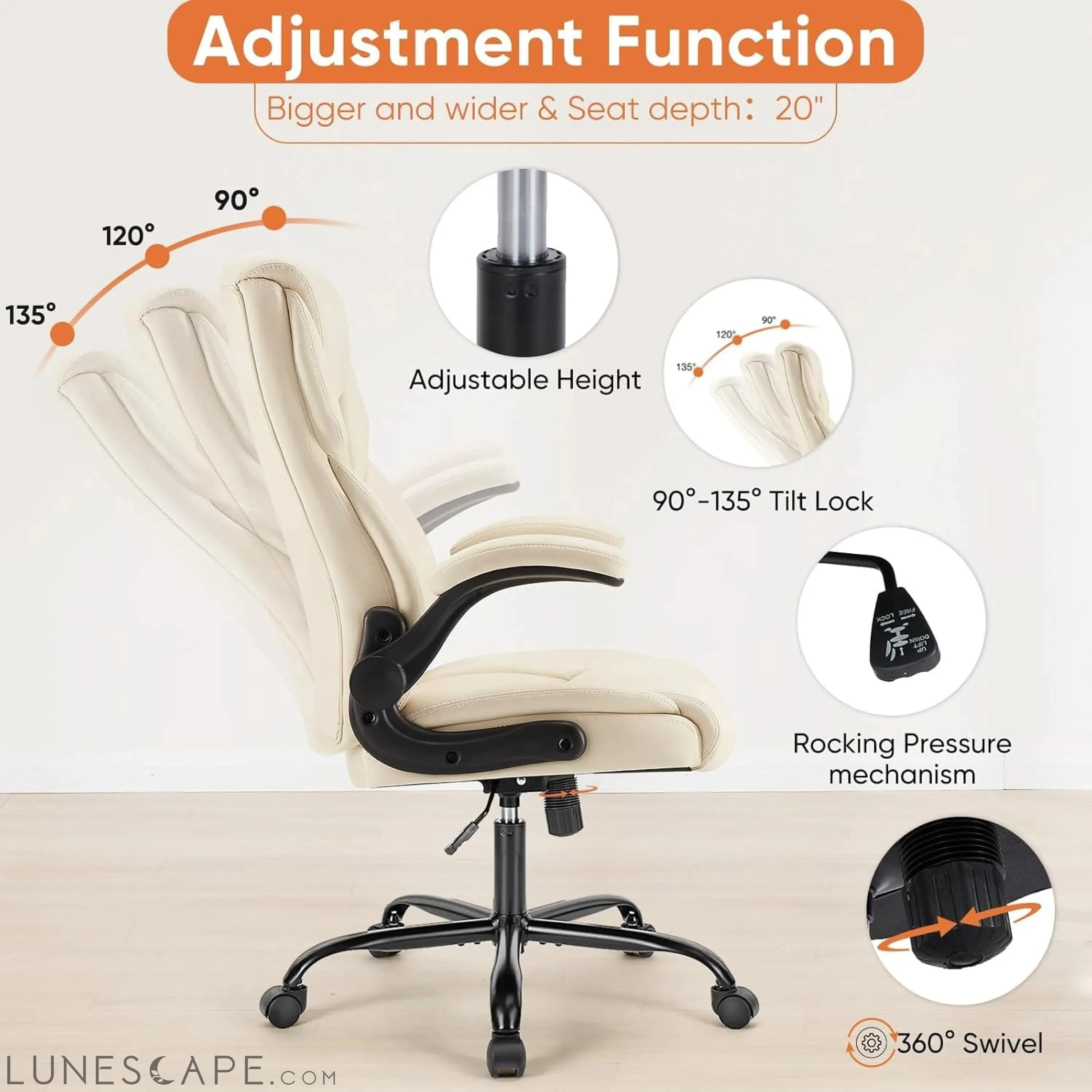 Computer Gaming Chair, Ergonomic Office Chair High Back Heavy Duty