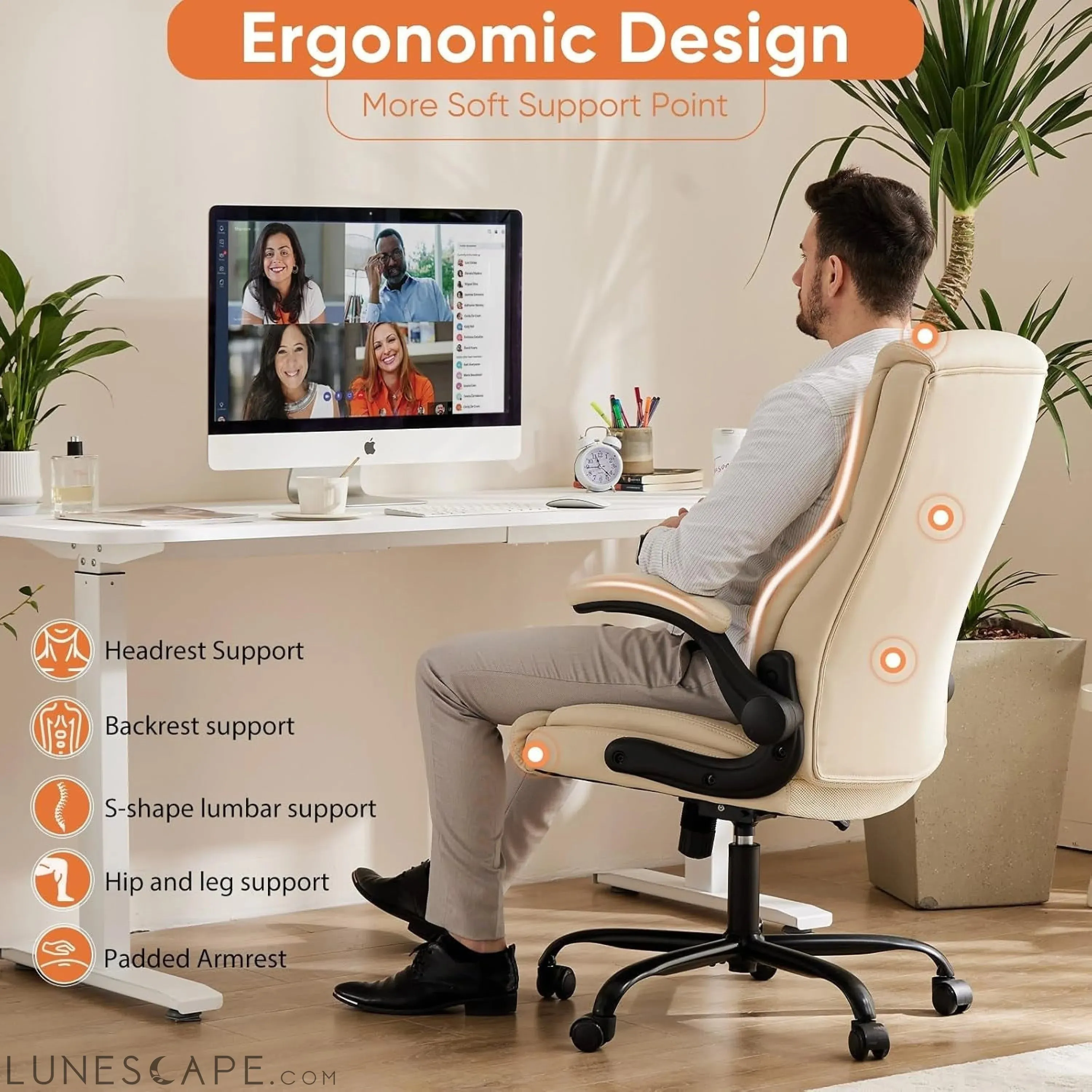 Computer Gaming Chair, Ergonomic Office Chair High Back Heavy Duty
