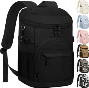 Cooler Backpack 35 Cans Soft Backpack Coolers Insulated Leak Proof Beach Cooler Bag for Men Women Waterproof Ice Chest Backpack Lunch Camping Hiking Picnic Travel Cooler Bags