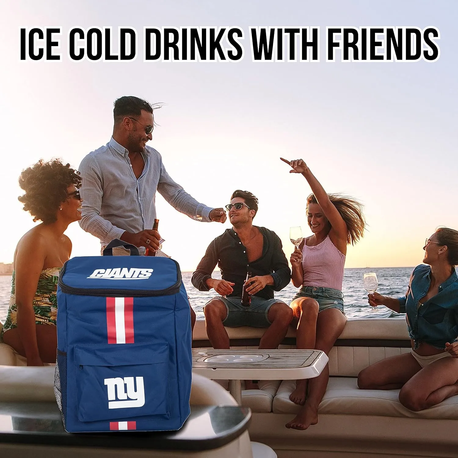 Cooler Backpack – Portable Soft Sided Ice Chest – Insulated Bag Holds 36 Cans - Football Gear – Show Your Team Spirit with Officially Licensed Fan Gear