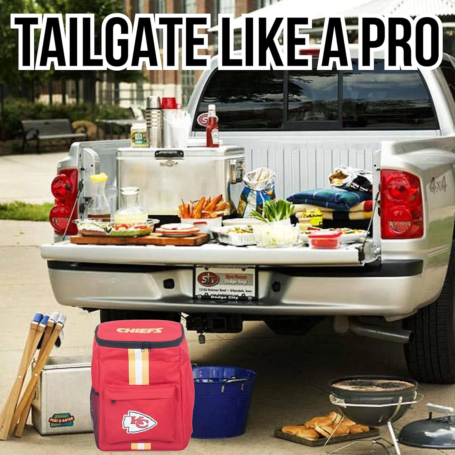 Cooler Backpack – Portable Soft Sided Ice Chest – Insulated Bag Holds 36 Cans - Football Gear – Show Your Team Spirit with Officially Licensed Fan Gear
