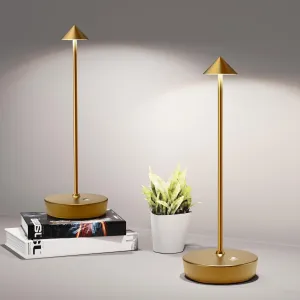 Cordless Table Lamps Rechargeable, 6000mAh Battery Operated LED Desk Lamp Outdoor Waterproof Portable Touch Dimmable Table Night Light for Patio Restaurant Dining Home Set of 2 Bronze