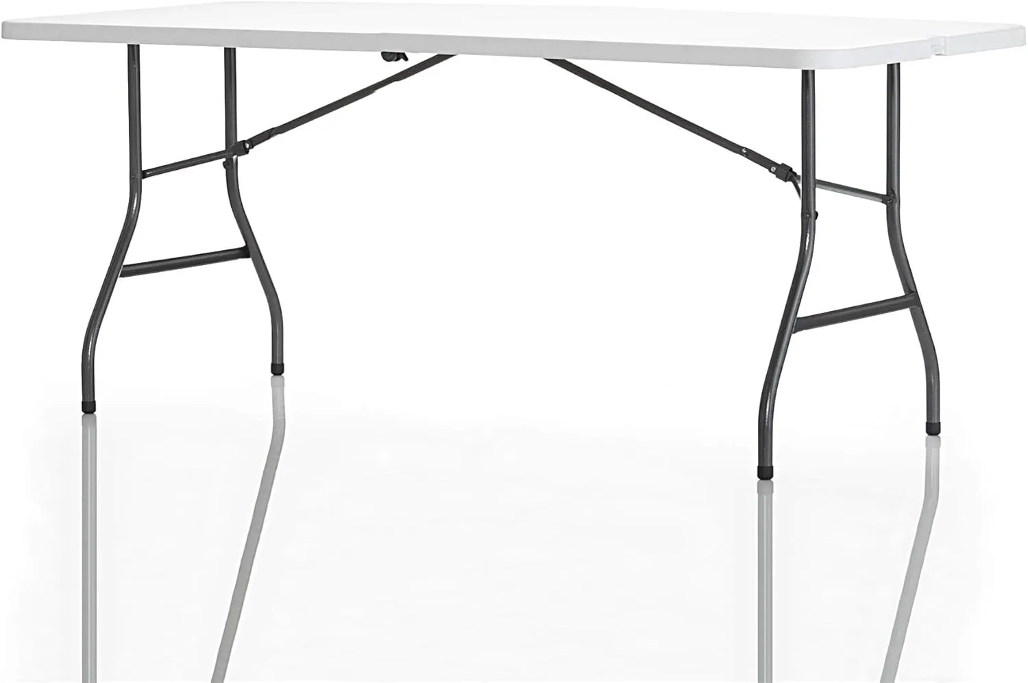 COSCO Fold-in-Half Banquet Table w/Handle, 6ft, White