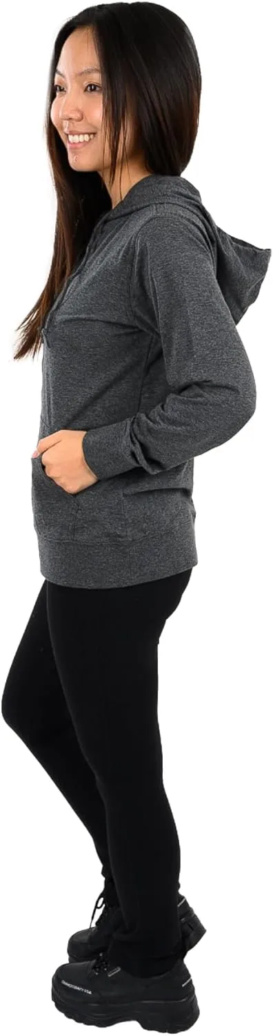 Cottonhood Lightweight Hoodies for Women, Zip Up Hoodie – Soft Jersey Long Sleeve, Hooded Sweatshirt