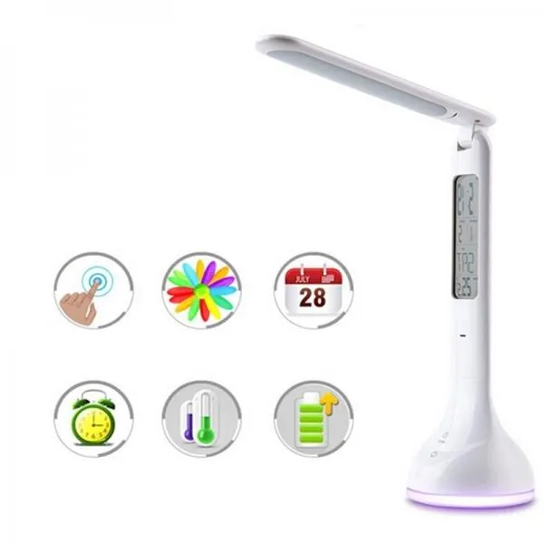 Creative Folding Rechargeable Touch Senstive LED Desk Lamp White