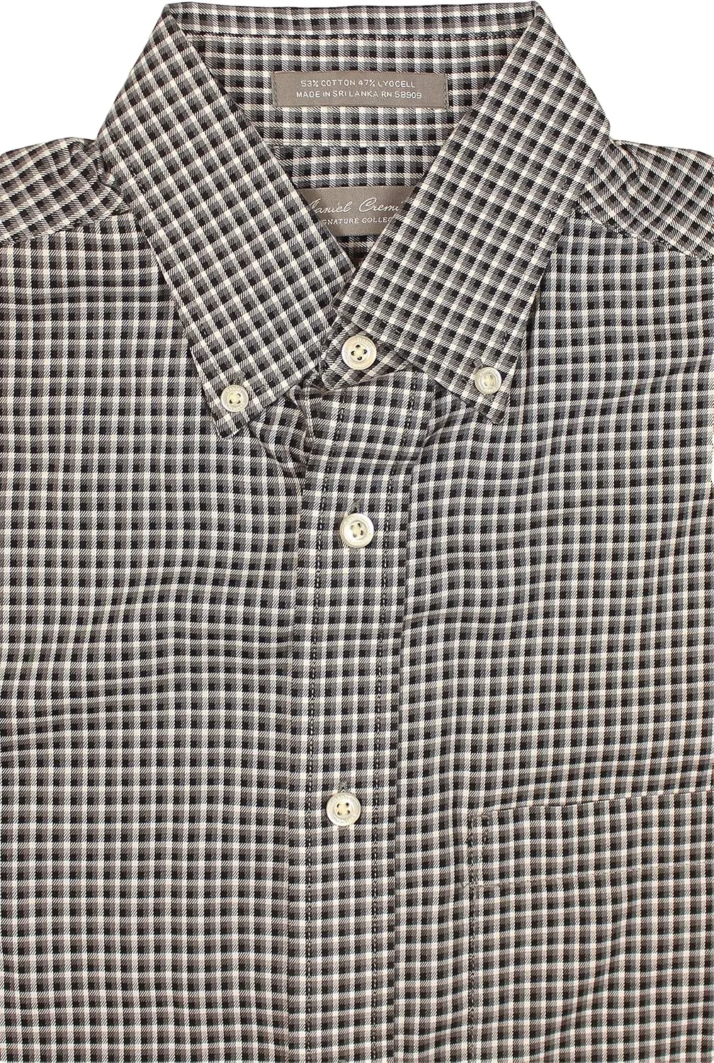 Cremieux Non-Iron Wrinkle-Resistant Easy-Care Men's Long Sleeve Shirt - Super Soft Cotton Lyocell Blend Fabric, Regular Sizes