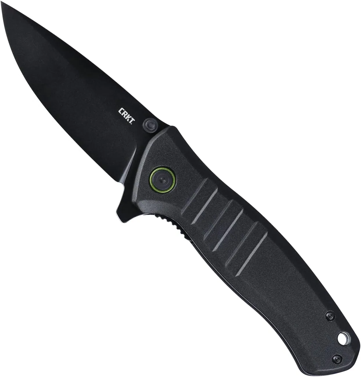 CRKT Dextro EDC Folding Pocket Knife: Everyday Carry Plain Edge, Liner Lock, Aluminum Handle 6295, Gray and Black