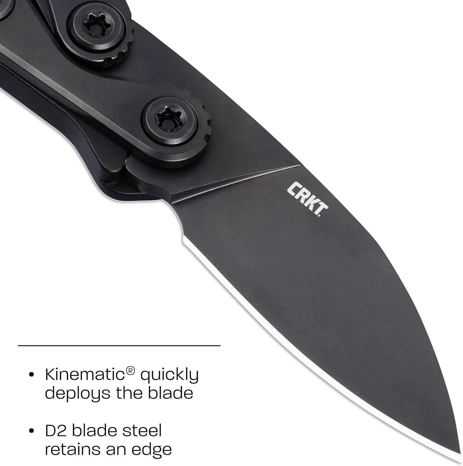 CRKT Provoke EDC Black Folding Knife with Kinematic: Morphing Karambit, D2 Steel Plain Edge Blade, Aluminum Handle, Pocket Clip, 4050K