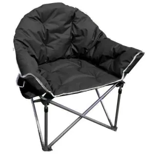 Crusader Comfort Chair Folding XL Camping Chair Black