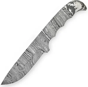 Custom Handmade Damascus Steel Full Tang Blank Blade for Knife Making Supplies SB49
