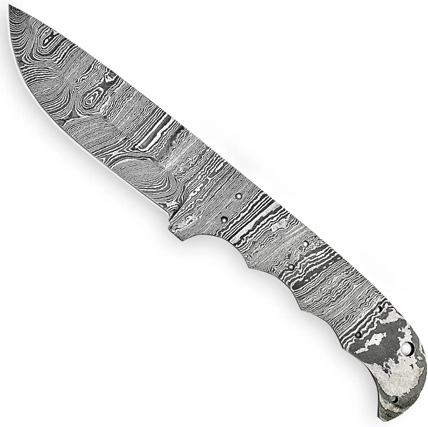 Custom Handmade Damascus Steel Full Tang Blank Blade for Knife Making Supplies SB49