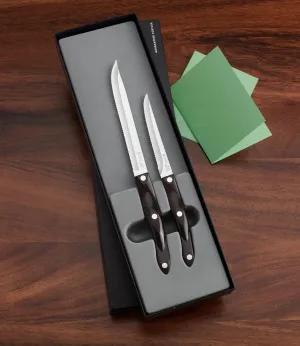Cutco #1844 Carver's Choice Boxed Knife Gift Set - Includes #1729 Petite Carver and #1721 Trimmer - Classic Black