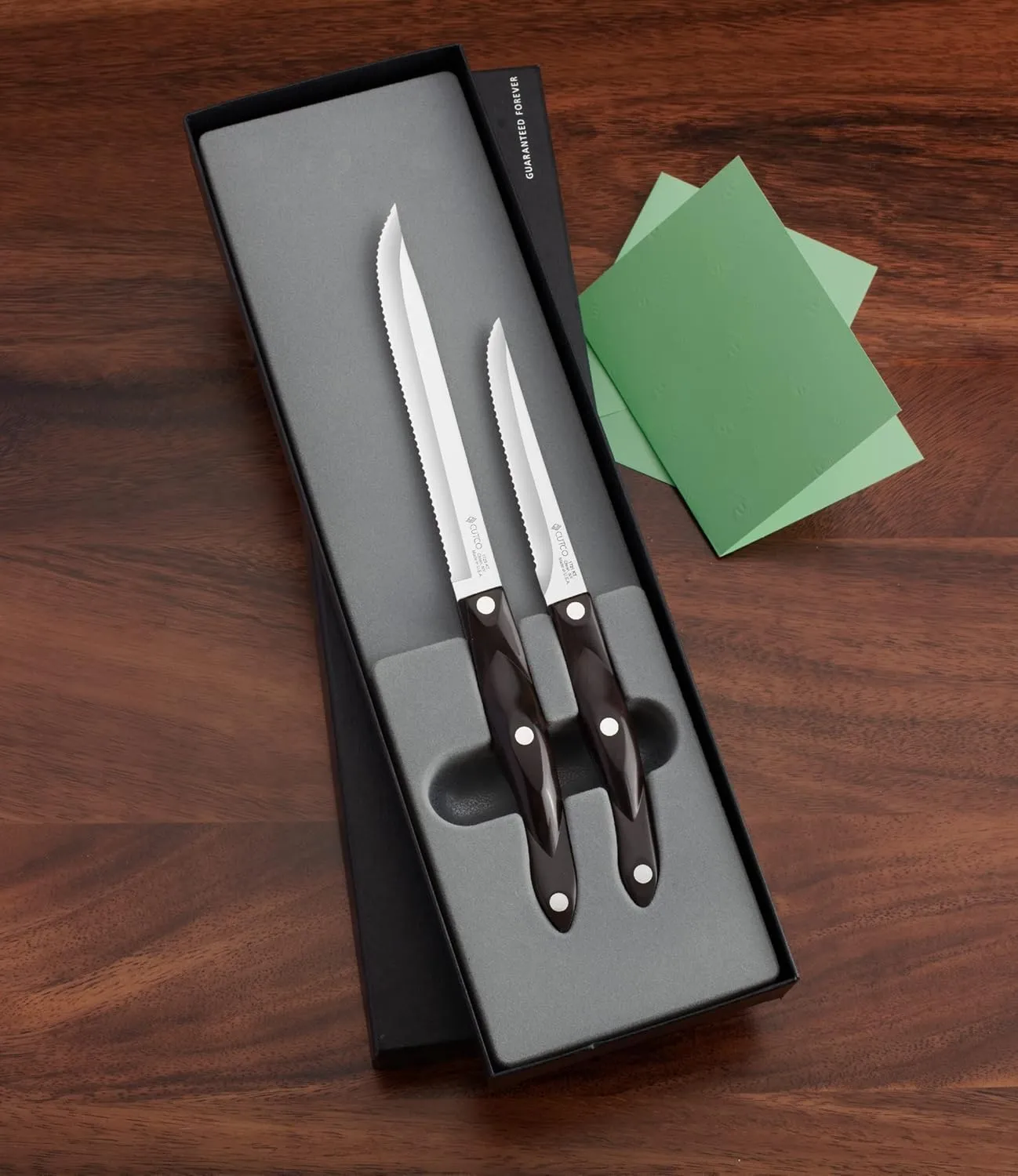 Cutco #1844 Carver's Choice Boxed Knife Gift Set - Includes #1729 Petite Carver and #1721 Trimmer - Classic Black