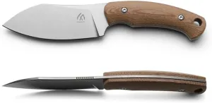 D2 Steel Hunting Knife, 10.23 Inches, Fixed Blade with Glass Reinforced Nylon Handle, Black