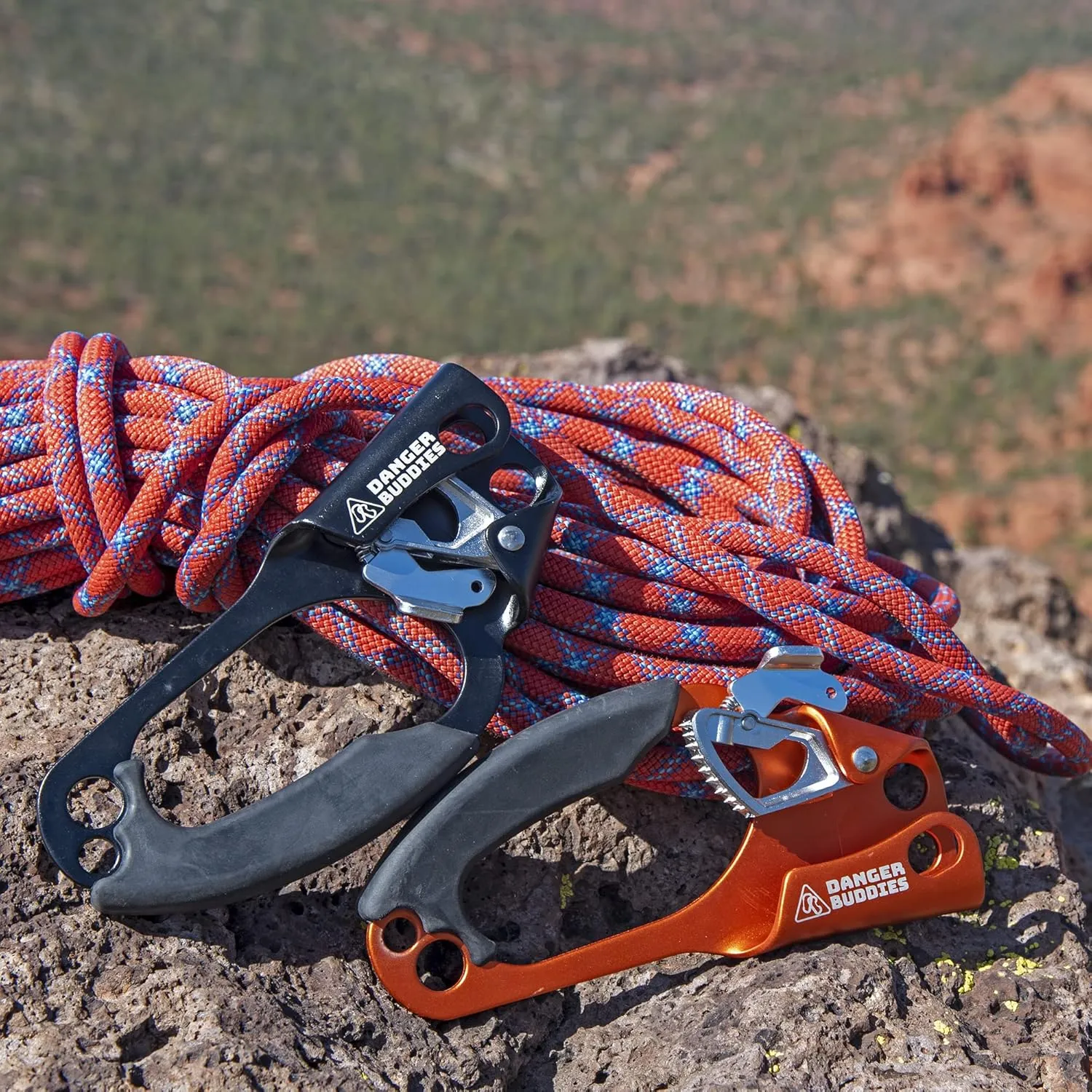 Danger Buddies Rope Ascender Fall Protection Arrester for Rock and Tree Climbing - UIAA Certified for Hunting, Climbing, Rescue, Arborist, Caving, Mountaineering, Self-Belay, Right Handed