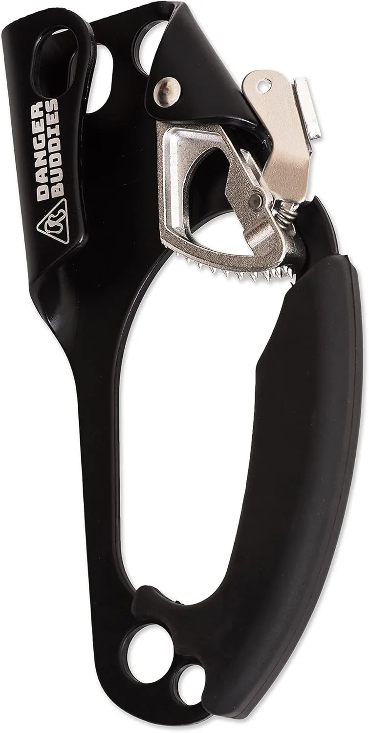 Danger Buddies Rope Ascender Fall Protection Arrester for Rock and Tree Climbing - UIAA Certified for Hunting, Climbing, Rescue, Arborist, Caving, Mountaineering, Self-Belay, Right Handed