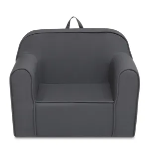 Delta Children Cozee Chair for Kids for Ages 18 Months and Up, Dark Grey
