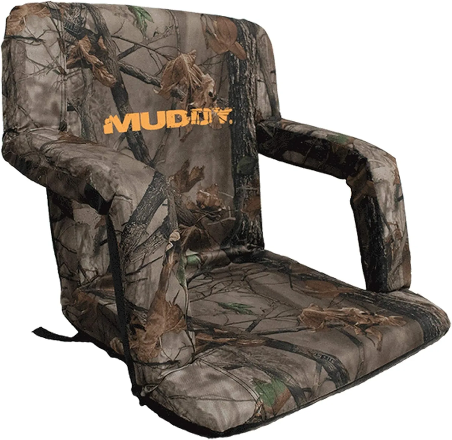 Deluxe Stadium Bucket Chair - Rugged Durable Portable Versatile Outdoor Hunting Seat with Built-in Armrests & Cushioned Bench Seat with Padded Backrest | Attaches to 5 / 6 Gallon Bucket