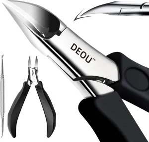 DEOU Toenail Clippers Blade for Ingrown and Thick Nails Stainless Steel Pedicure Tools at Home ingrown toenail Treatment Professional Podiatrist Nail Clippers with (Eagle Beak Pliers Nail Remover)