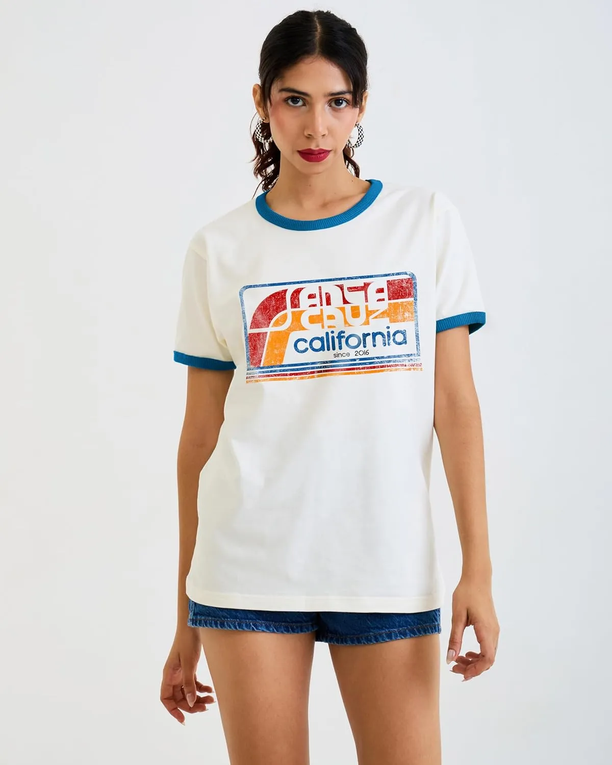 Design™ Ringer Retro Vintage Look Cotton T Shirt for Men and Women - Unique Design Urban Streetwear Fashion Tee Unisex