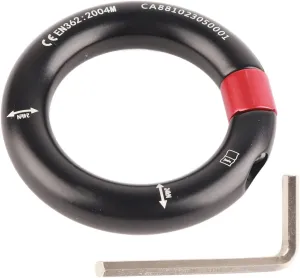 Detachable Rappel 12mm Opening, Climbing Connector Belay for Rock Climbing, Arborist Rescue Connection Point, 24KN Breaking Force, Aluminium Alloy Material, Safe Certified Eq