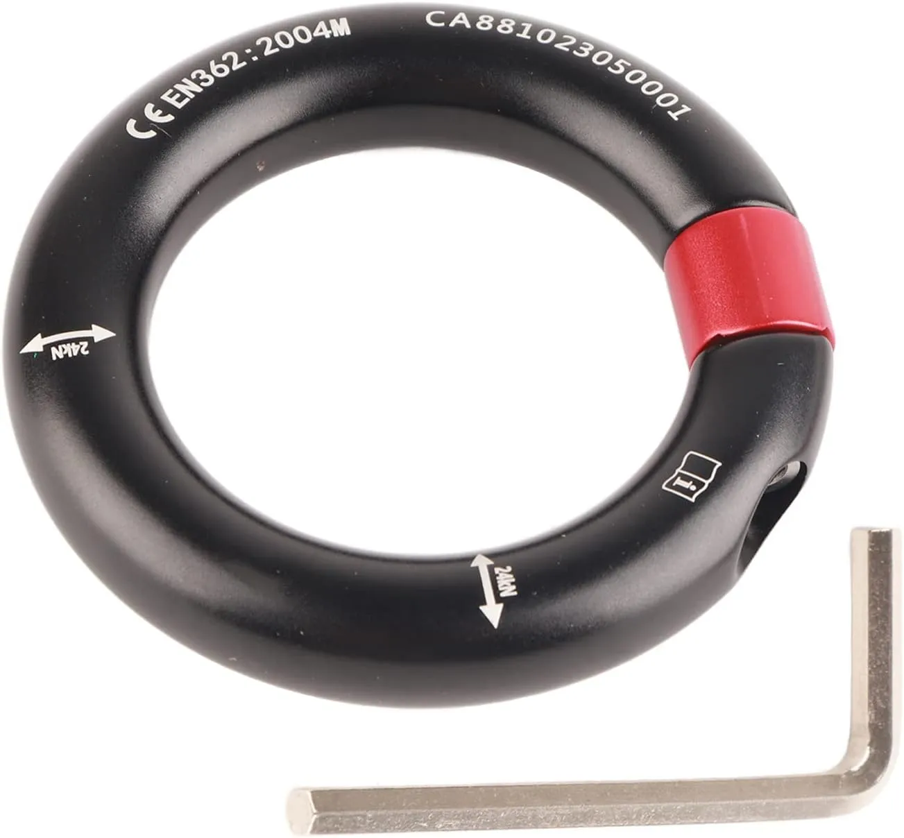 Detachable Rappel 12mm Opening, Climbing Connector Belay for Rock Climbing, Arborist Rescue Connection Point, 24KN Breaking Force, Aluminium Alloy Material, Safe Certified Eq