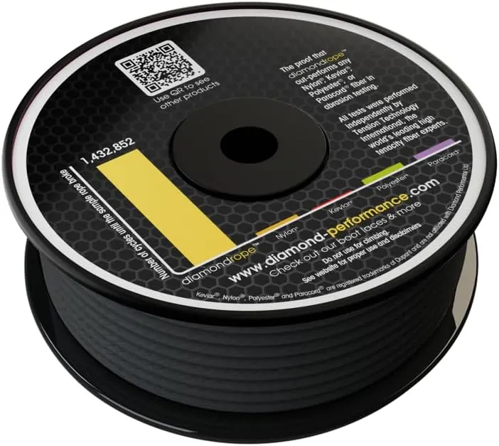 diamondrope – General Purpose Utility Rope/Cord | Ultra-Durable, High-Strength, USA-Made Rope (1/4 Inch, 100, Feet)