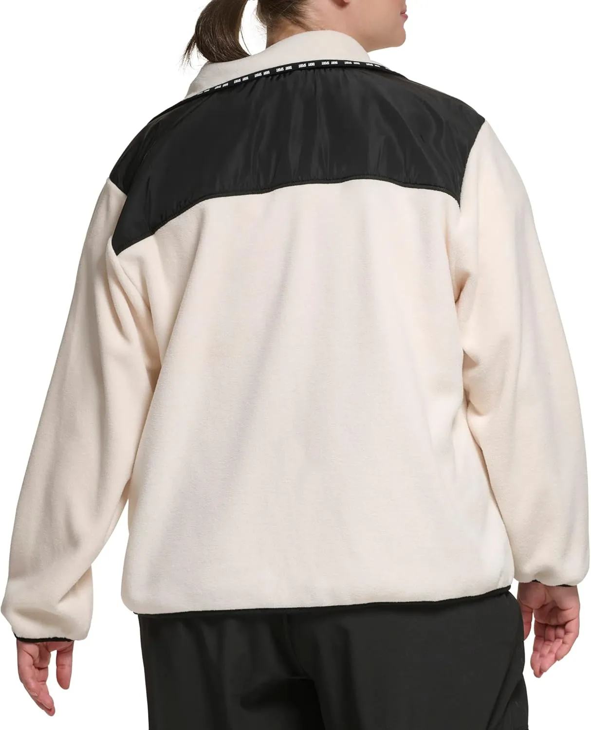DKNY Women's Sport Full Zip Hybrid Polar Fleece Jacket