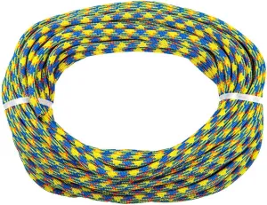 drenaLINE Climbing Rope – 32-Strand Polyester Arborist Rope (11.8mm x 150ft, BlueOrangeYellow)