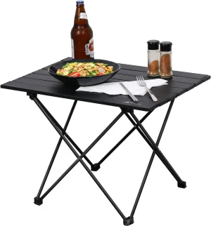 Dr.Quark Large Beach Table, Portable Roll up Camping Side Table with Carry Bag, Ultralight Aluminum Folding Beach Table for Beach, Camping, Fishing, BBQ, Picnic, Hiking