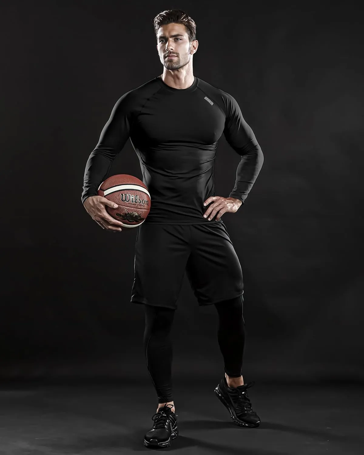 DRSKIN 4, 3, 2 or 1 Pack Men's Compression Shirts Top Long Sleeve Sports Baselayer Workout Running Athletic Active