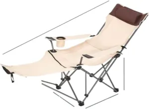 Dual-Purpose Outdoor Folding Chair Portable Nap Lunch Break Fishing Chair Lightweight Beach Chair Lazy Stool Camping Chair
