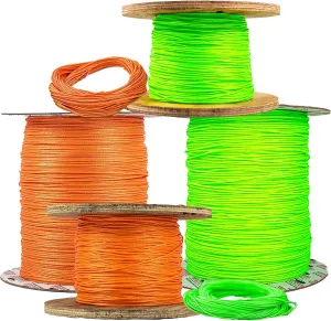 Dynaglide Arborist Throwline – Dyneema Utility Line for Arborists – Polyurethane Coated Neon Ropes for Hi-Visibility (1.8mm x 200ft, Neonorange)