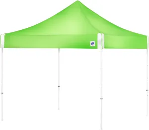 E-Z UP Hi-Viz Utility Shelter Canopy, 10' x 10', Commercial Grade Bright Green Top