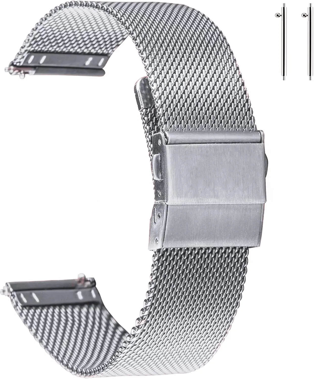 EACHE Stainless Steel Mesh Watch Band for Men Women, Quick Release Mesh Watch Straps 12mm 14mm 16mm 18mm 20mm 22mm