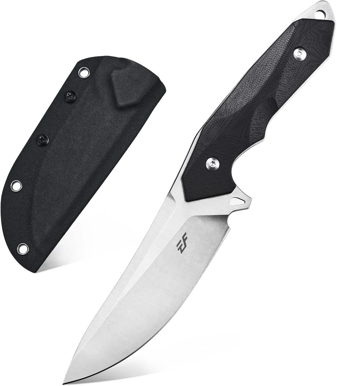 Eafengrow EF122 Fixed Blade Knife D2 Steel Blade G10 Handle Pocket Knives Fixed Knife, Survival, Outdoor Camping Survival Tool Knives, Kydex Sheaths