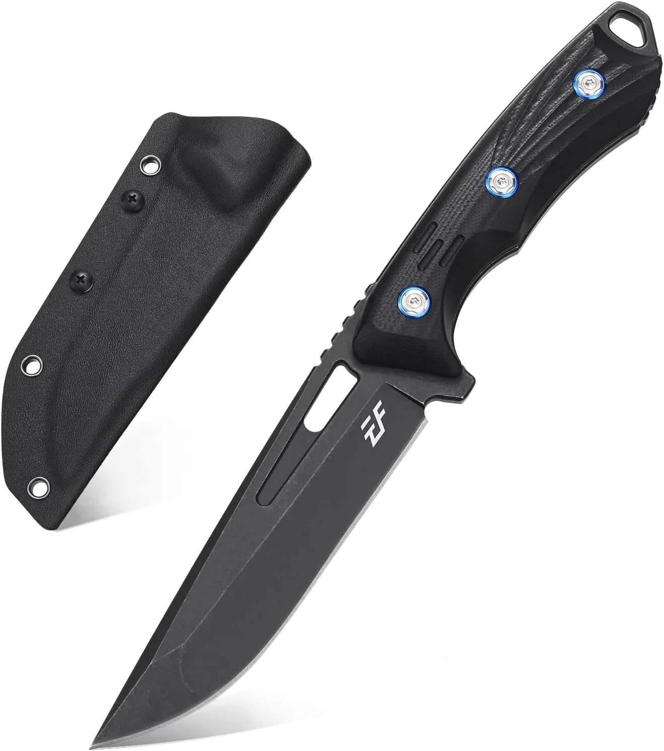 Eafengrow EF127 Fixed Blade Knife 14C28N Steel Blade, G10/Micarta Handle Full Tang Fixed Knifes for Working Camping Hunting Survival Heavy Duty EDC Tool Knife