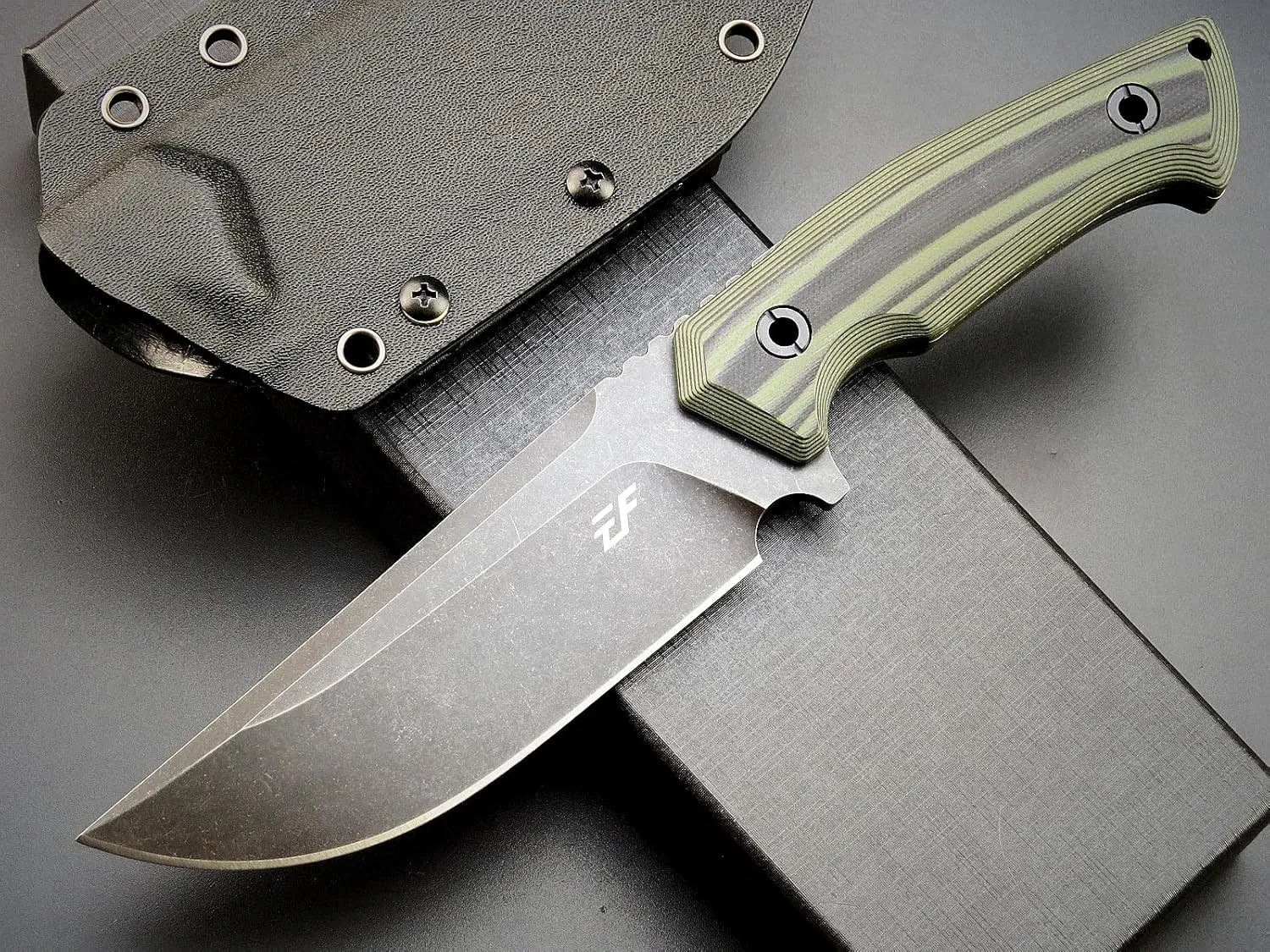 Eafengrow EF134 Fixed Blade Knife, DC53 Steel Blade,G10 Handle Full Tang EDC Fixed Knifes for Working Camping